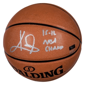 Kyrie Irving Autographed and Inscribed "15-16 NBA Champ" Spalding Basketball (Panini COA)